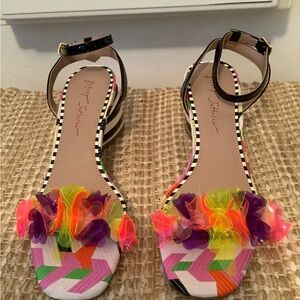 Betsey Johnson Colorful Open Toe Sandals